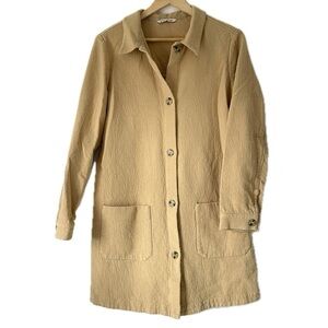 Soft Surroundings Shacket Oversized Shirt Women’s Size Khaki Tan Medium M